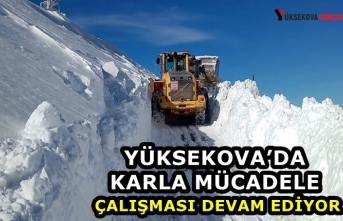 Yüksekova’da karla mücadele çalışması devam ediyor