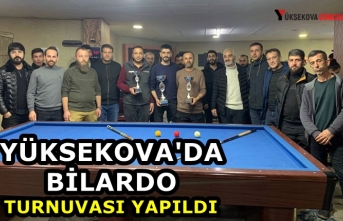 Yüksekova'da Bilardo Turnuvası Yapıldı