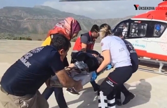 Derecik’te Ambulans helikopter hamile kadın için havalandı