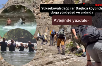 Yüksekovalı Dağcılar Dağlıca Köyünde Doğa Yürüyüşü ve Ardında Avaşin Deresinde Yüzdüler