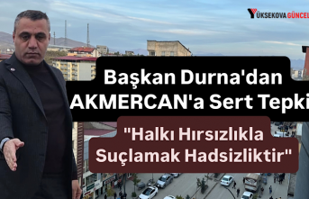 Başkan Durna'dan AKMERCAN'a Sert Tepki: "Halkı Hırsızlıkla Suçlamak Hadsizliktir"