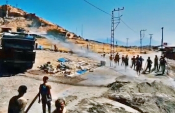 Derecik'te İnşaat İçin Su Az Olunca Devreye TOMA Girdi