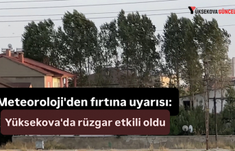 Meteoroloji'den fırtına uyarısı: Yüksekova'da rüzgar etkili oldu
