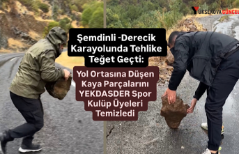 Şemdinli-Derecik Karayolunda Tehlike Teğet Geçti: “Yol Ortasına Düşen Kaya Parçalarını YEKDASDER Spor Kulüp Üyeleri Temizledi