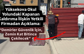 Yüksekova Okul Yolundaki Kapanan Kaldırıma İlişkin Yetkili Firmadan Açıklama: “Demirler Güvenlik İçin, Zemin Kat Bitince Çekilecek”