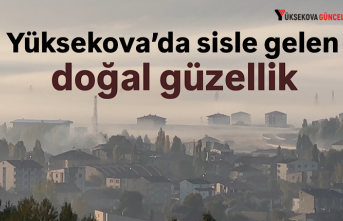 Yüksekova’da sisle gelen doğal güzellik