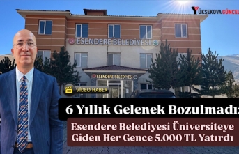 6 Yıllık Gelenek Bozulmadı: Esendere Belediyesi Üniversiteye Giden Her Gence 5.000 TL Yatırdı