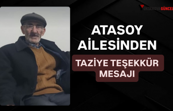 Atasoy Ailesinden Taziye Teşekkür Mesajı