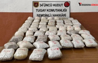 Şemdinli’de sınırında 32 kilo uyuşturucu ele geçirildi