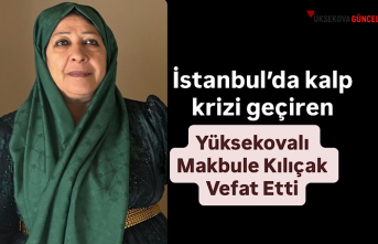 İstanbul’da kalp krizi geçiren Yüksekovalı Makbule Kılıçak Vefat Etti