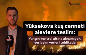 Yüksekova kuş cenneti alevlere teslim: Yangın kontrol altına alınamıyor, yerleşim yerleri tehlikede