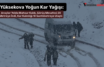 Yüksekova Yoğun Kar Yağışı: Araçlar Yolda Mahsur...