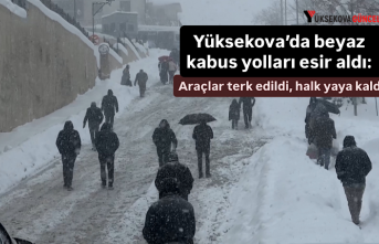 Yüksekova’da beyaz kabus yolları esir aldı: Araçlar...