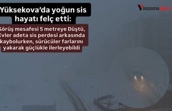 Yüksekova’da yoğun sis hayatı felç etti: Görüş...
