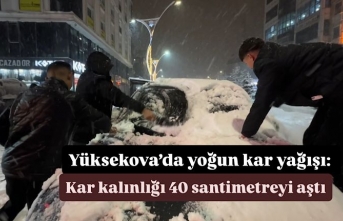 Yüksekova’da yoğun kar yağışı: Kar kalınlığı 40 santimetreyi aştı