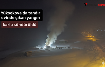 Yüksekova'da tandır evinde çıkan yangın...