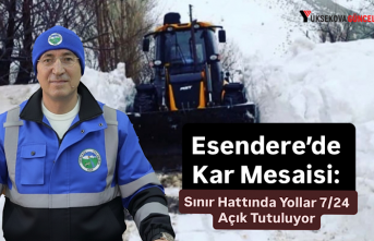 Esendere’de Kar Mesaisi: Sınır Hattında Yollar...