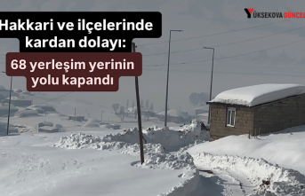 Hakkari ve ilçelerinde kardan dolayı: 68 yerleşim...