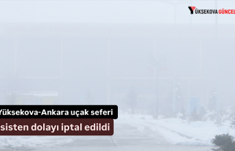 Yüksekova-Ankara uçak seferi sisten dolayı iptal...