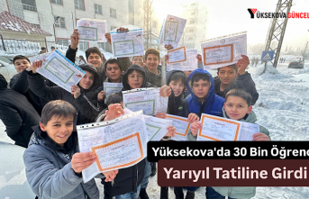 Yüksekova'da 30 Bin Öğrenci Yarıyıl Tatiline...