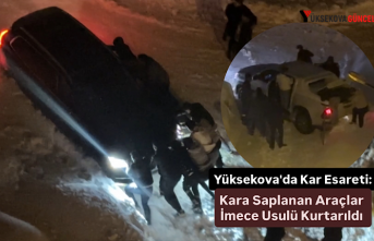 Yüksekova'da Kar Esareti: Kara Saplanan Araçlar...