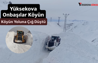 Yüksekova Onbaşılar Köyün Yoluna Çığ Düştü