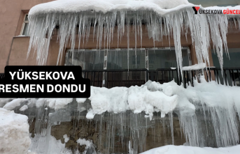 Yüksekova resmen dondu