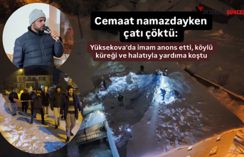 Yüksekova’da cemaat namazdayken çatı çöktü: İmam anons etti, köylü küreği ve halatıyla yardıma koştu