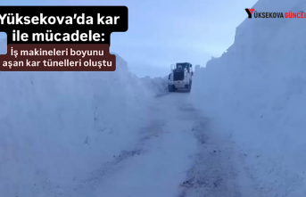 Yüksekova’da kar ile mücadele: İş makineleri...