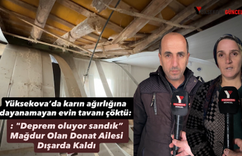 Yüksekova’da karın ağırlığına dayanamayan...