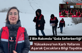 2 Bin Rakımda "Gıda Seferberliği": Yüksekova’nın Karlı Yollarını Aşarak Çocuklara Bilgi Taşıdılar