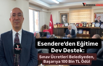 Esendere’den Eğitime Dev Destek: Sınav Ücretleri Belediyeden, Başarıya 100 Bin TL Ödül