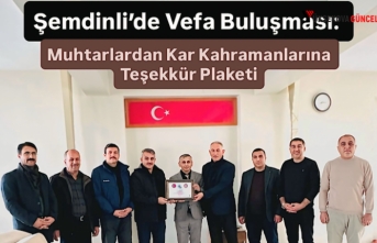 Şemdinli’de Vefa Buluşması: Muhtarlardan Kar Kahramanlarına Teşekkür Plaketi