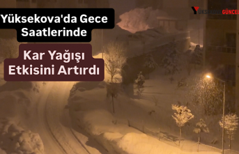 Yüksekova'da Gece Saatlerinde Kar Yağışı...