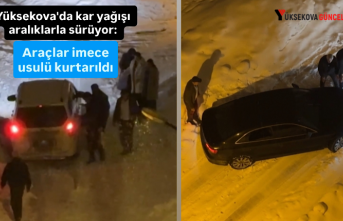 Yüksekova'da kar yağışı aralıklarla sürüyor:...
