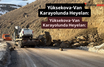 Yüksekova-Van Karayolunda Heyelan: Dev Kaya Parçaları Yolu Kapattı