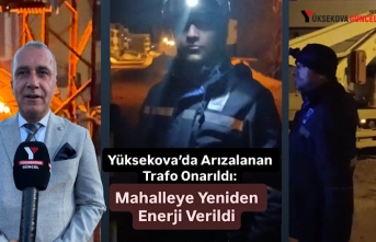 Yüksekova’da Arızalanan Trafo Onarıldı: Mahalleye...