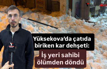 Yüksekova’da çatıda biriken kar dehşeti: İş...