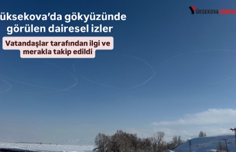 Yüksekova’da Gökyüzünde Görülen Dairesel İzler
