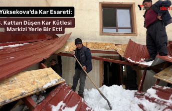 Yüksekova’da Kar Esareti: 6. Kattan Düşen Kar Kütlesi Markizi Yerle Bir Etti