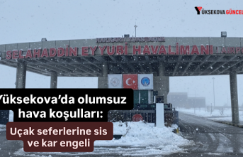 Yüksekova’da olumsuz hava koşulları: Uçak seferlerine...
