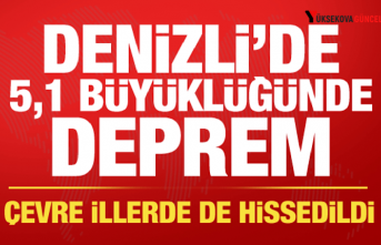Denizli'de 5,1 Büyüklüğünde Deprem