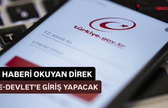 Haberi okuyan direk E-devlet’e bakacak
