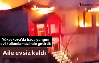 Yüksekova’da baca yangını evi kullanılamaz hale...