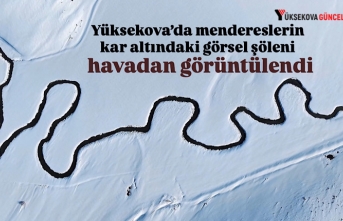 Yüksekova’da mendereslerin kar altındaki görüntüsü...