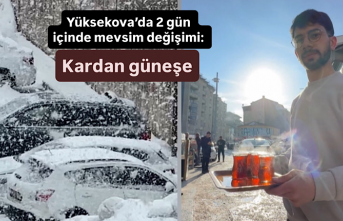 Yüksekova’da 2 gün içinde mevsim değişimi: Kardan güneşe