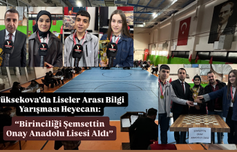 Yüksekova’da Liseler Arası Bilgi Yarışması...