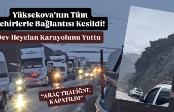 Yüksekova’nın Tüm Şehirlerle Bağlantısı Kesildi! Dev Heyelan Karayolunu Yuttu
