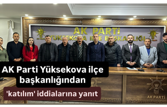 AK Parti Yüksekova ilçe başkanlığından 'katılım'...