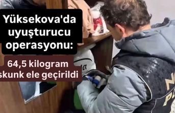 Yüksekova'da uyuşturucu operasyonu: 64,5 kilogram...
